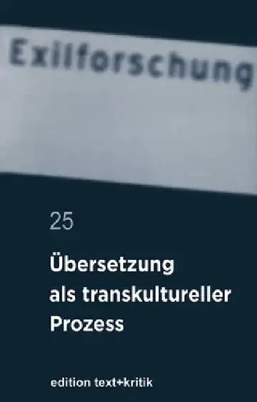 Cover of Übersetzung ALS Transkultureller Prozess