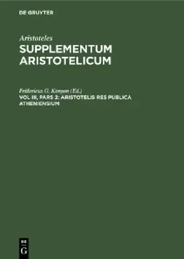 Cover of Aristotelis Res Publica Atheniensium