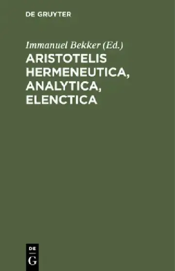 Cover of Aristotelis Hermeneutica, Analytica, Elenctica