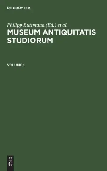 Cover of Museum Antiquitatis Studiorum. Volume 1
