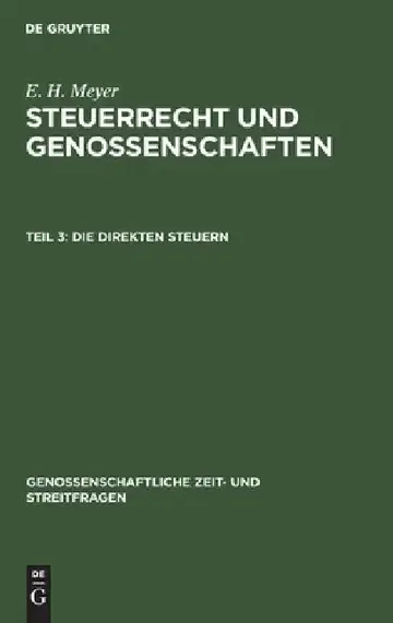 Cover of Die Direkten Steuern