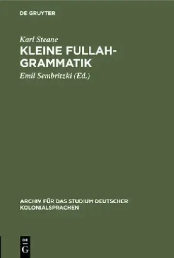 Cover of Kleine Fullah-Grammatik