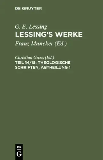 Cover of Theologische Schriften, Abtheilung 1