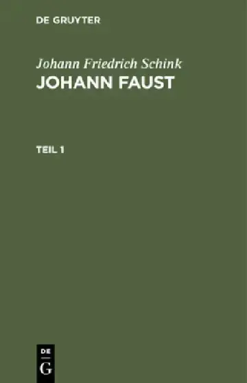 Cover of Johann Friedrich Schink