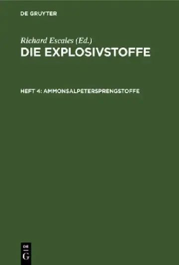 Cover of Ammonsalpetersprengstoffe