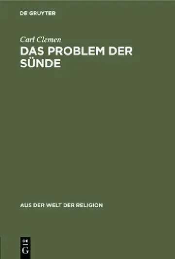 Cover of Das Problem Der Sünde
