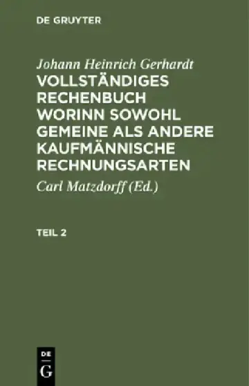 Cover of Johann Heinrich Gerhardt