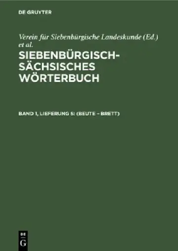 Cover of (Beute - Brett)