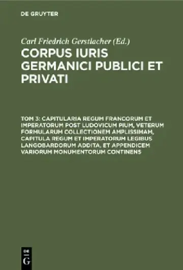 Cover of Capitularia Regum Francorum Et Imperatorum Post Ludovicum Pium, Veterum Formularum Collectionem Amplissimam, Capitula Regum Et Imperatorum Legibus Lan