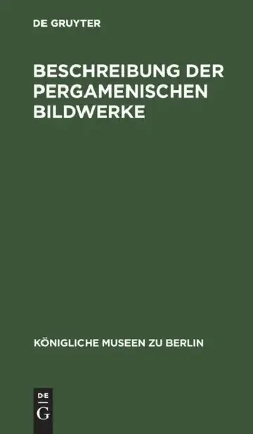 Cover of Beschreibung Der Pergamenischen Bildwerke