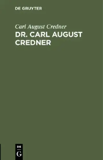 Cover of Dr. Carl August Credner