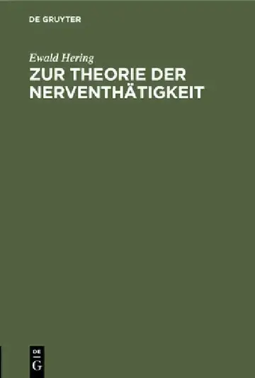 Cover of Zur Theorie Der Nerventhätigkeit