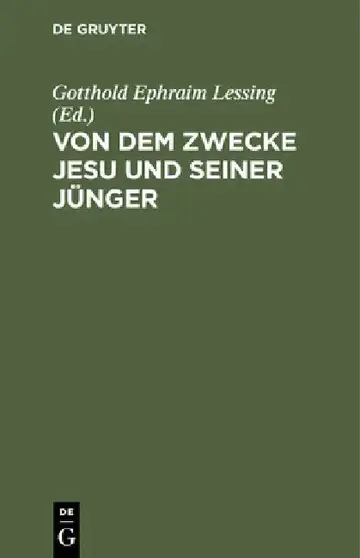 Cover of Von Dem Zwecke Jesu Und Seiner Jünger