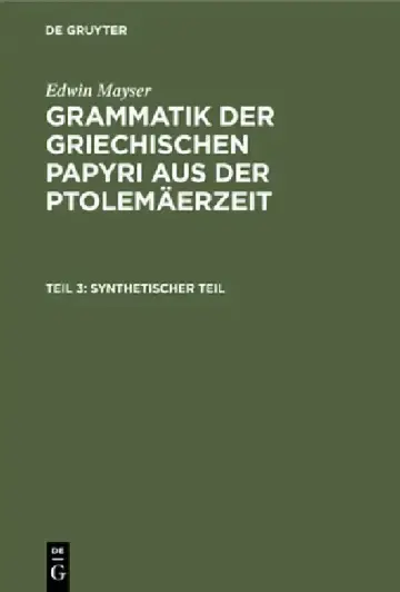 Cover of Synthetischer Teil