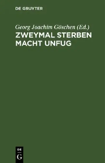 Cover of Zweymal Sterben Macht Unfug