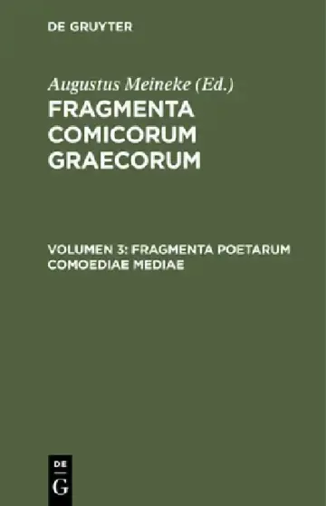 Cover of Fragmenta Poetarum Comoediae Mediae