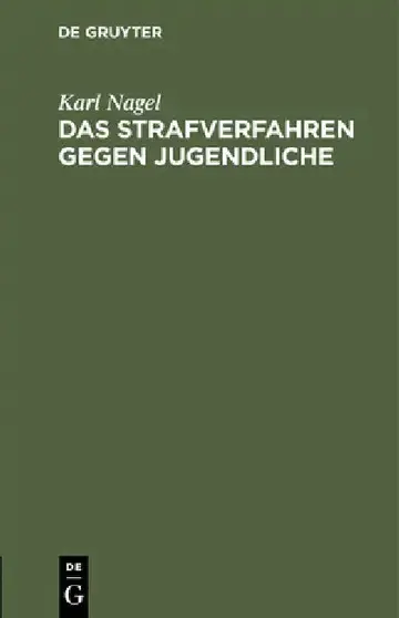Cover of Das Strafverfahren Gegen Jugendliche