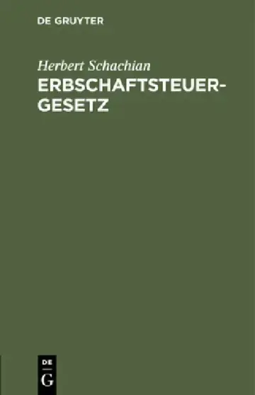 Cover of Erbschaftsteuergesetz