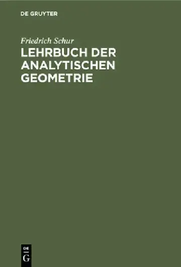 Cover of Lehrbuch Der Analytischen Geometrie