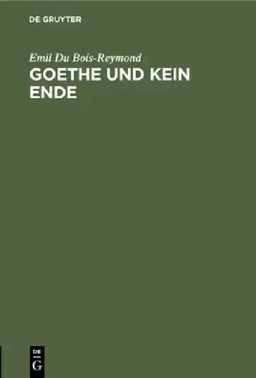 Cover of Goethe Und Kein Ende