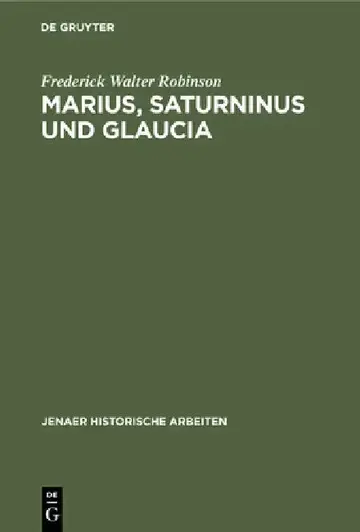 Cover of Marius, Saturninus Und Glaucia