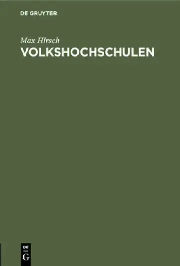 Cover of Volkshochschulen