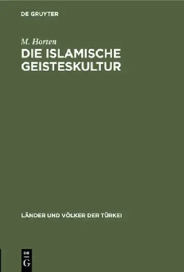 Cover of Die Islamische Geisteskultur