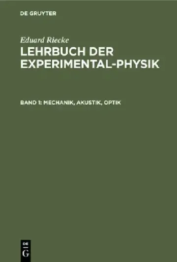 Cover of Mechanik, Akustik, Optik