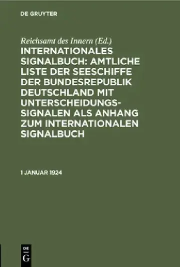 Cover of 1 Januar 1924