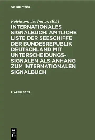 Cover of 1. April 1923
