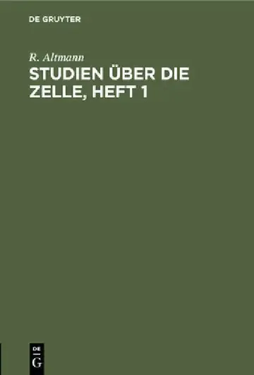 Cover of Studien Über Die Zelle, Heft 1
