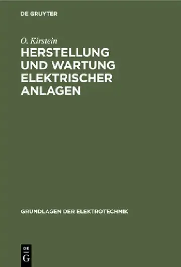 Cover of Herstellung Und Wartung Elektrischer Anlagen