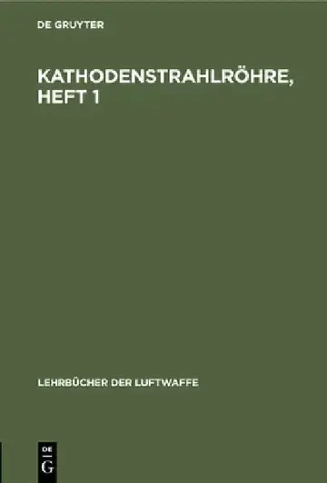 Cover of Kathodenstrahlröhre, Heft 1