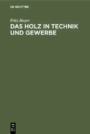 Cover of Das Holz in Technik Und Gewerbe
