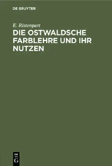 Cover of Die Ostwaldsche Farblehre Und Ihr Nutzen