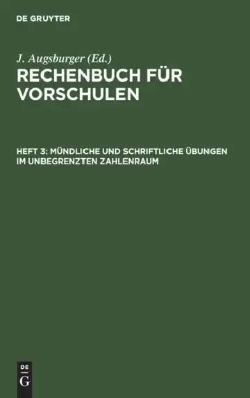 Cover of Mündliche Und Schriftliche Übungen Im Unbegrenzten Zahlenraum