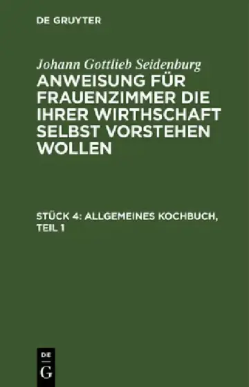 Cover of Allgemeines Kochbuch, Teil 1