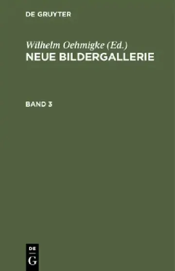 Cover of Neue Bildergallerie. Band 3