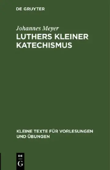 Cover of Luthers Kleiner Katechismus