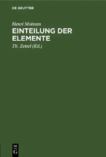 Cover of Einteilung Der Elemente