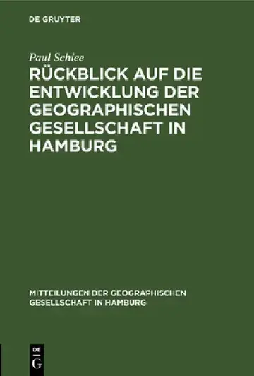 Cover of Rückblick Auf Die Entwicklung Der Geographischen Gesellschaft in Hamburg