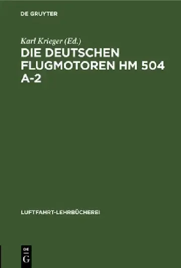 Cover of Die Deutschen Flugmotoren Hm 504 A-2