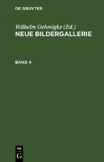 Cover of Neue Bildergallerie. Band 4