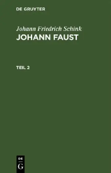 Cover of Johann Friedrich Schink