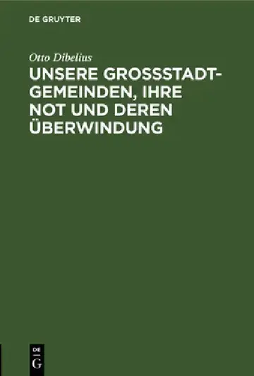 Cover of Unsere Großstadtgemeinden, Ihre Not Und Deren Überwindung