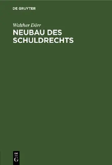 Cover of Neubau Des Schuldrechts
