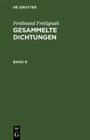 Cover of Ferdinand Freiligrath