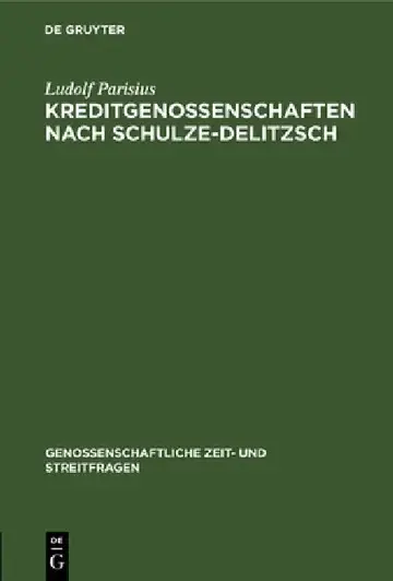 Cover of Kreditgenossenschaften Nach Schulze-Delitzsch