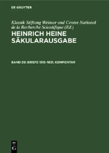 Cover of Briefe 1815-1831. Kommentar