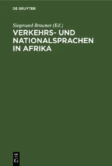 Cover of Verkehrs- Und Nationalsprachen in Afrika